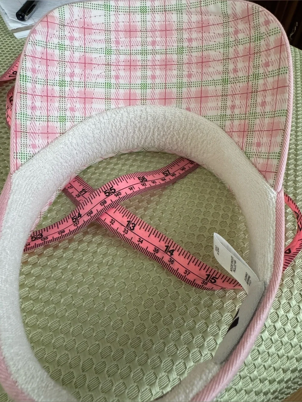 Adidas Pink OS Women’s Visor - White Logo open band for flexible sizing NWOT